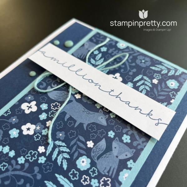Create this Thanks Card with the Sweetly Scripted Stamp Set and Countryside Inn Designer Series Paper by Stampin' Up! Mary Fish, Stampin' Pretty (2)