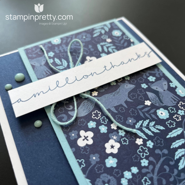 Create this Thanks Card with the Sweetly Scripted Stamp Set and Countryside Inn Designer Series Paper by Stampin' Up! Mary Fish, Stampin' Pretty (3)