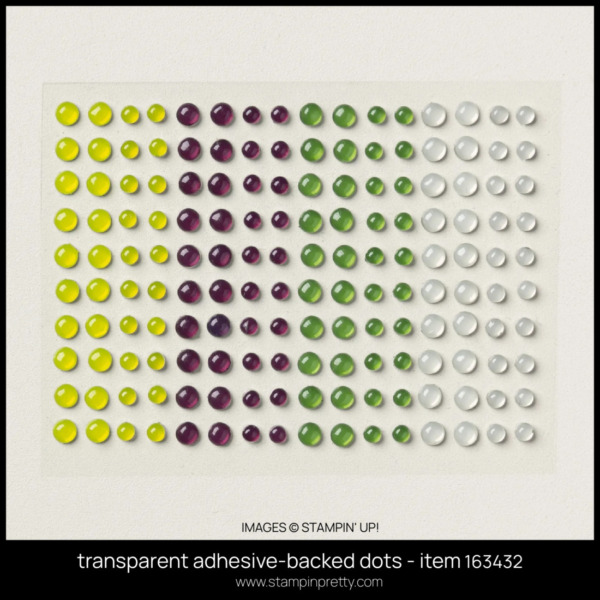 transparent adhesive-backed dots - item 163432 by Stampin Up! - BUY ONLINE WITH MARY FISH STAMPIN PRETTY - EARN TULIP REWARDS