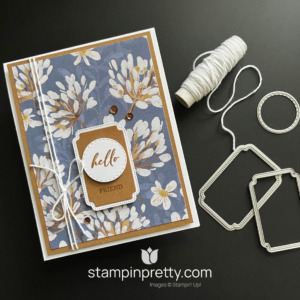 Create a Hello Friend Card using the Wildly Flowering Designer Series Paper and the Unbounded Beauty Bundle by Stampin' Up! Mary Fish, Stampin' Pretty