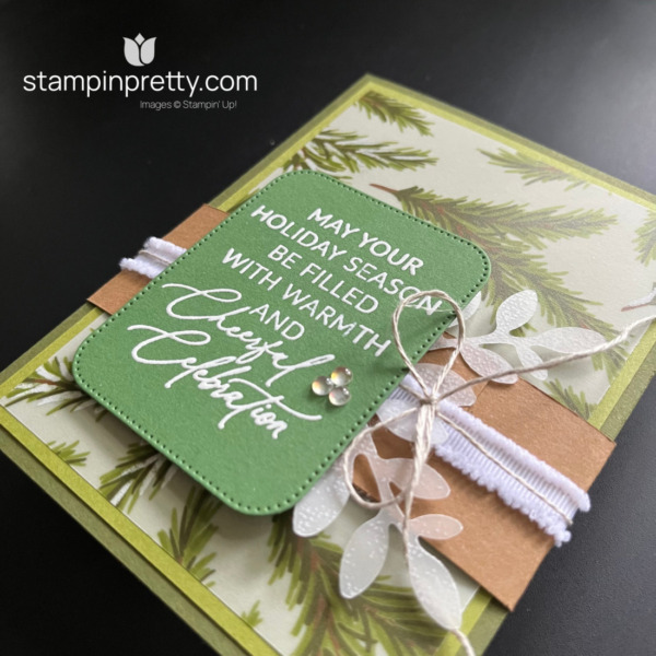 Create this Quick Belly Band Holiday Card with the Seasons of Greetings Stamp Set and Graceful Greenery Vellum from Stampin' Up! Stampin' Pretty (2)