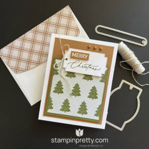Create this Simple Christmas Card with the Greetings of the Season Bundle by Stampin' Up! Mary Fish, Stampin' Pretty