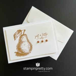 Create this simple 3-step note card with the Penciled Pear Stamp Set by Stampin' Up! Mary Fish, Stampin' Pretty