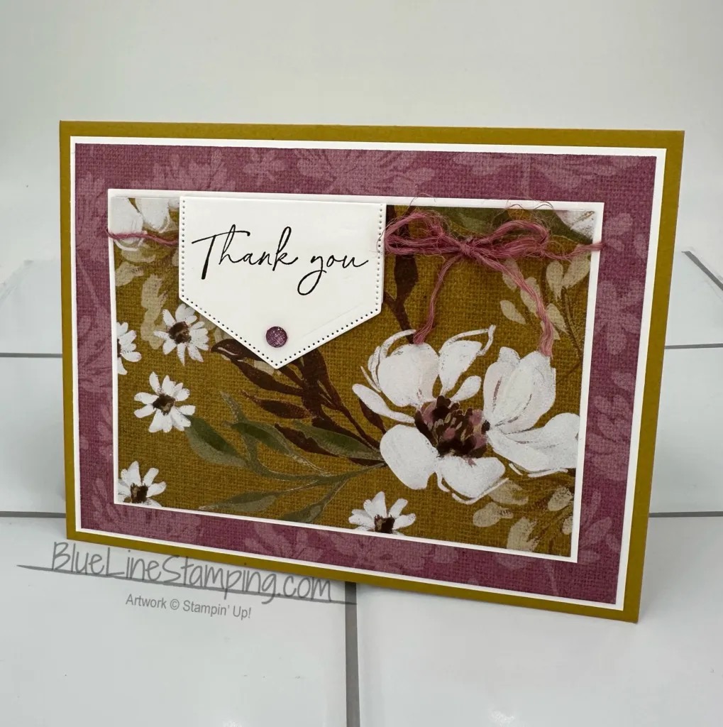 A Stampin' Pretty Pals Sunday Project Showcase Pick Floral Thank You Card Idea - Jackie Beers