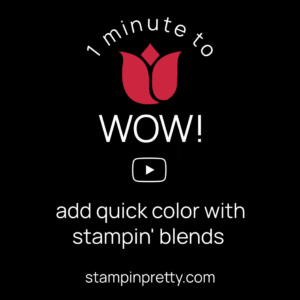 Add Quick Color with Stampin' Blends - My 1 Minute to WOW Video Tutorial - Stampin' Pretty, Mary Fish