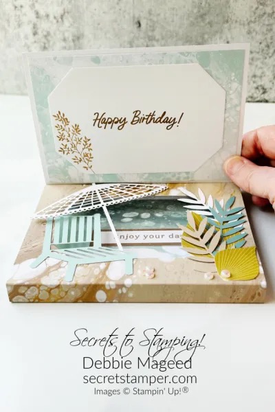 A Stampin' Pretty Pals Sunday Project Showcase Pick Boho Beach Birthday Card - Debbie Mageed