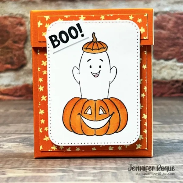 A Stampin' Pretty Pals Sunday Project Showcase Pick Halloween Flip Treat Box - Jen Roque DIY Cards and Creative Paper Crafts