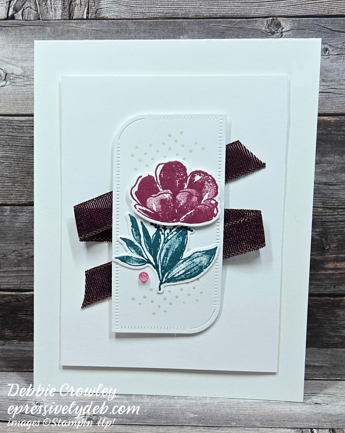 A Stampin' Pretty Pals Sunday Project Showcase Pick Regal Winter Suite Handmade Card - Debbie Crowley