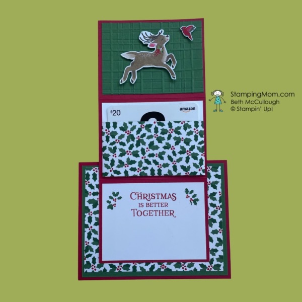 A Stampin' Pretty Pals Sunday Project Showcase Pick Reindeer TriFold Card - Beth McCullough-1