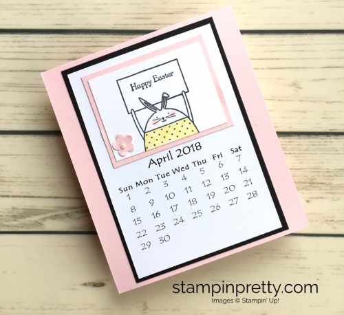 Learn how to create this CD case calendar with Stampin Up products - www.stampinpretty.com StampinUp April