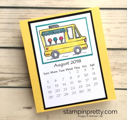 Learn how to create this CD case calendar with Stampin Up products - www.stampinpretty.com StampinUp August