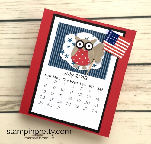 Learn how to create this CD case calendar with Stampin Up products - www.stampinpretty.com StampinUp July