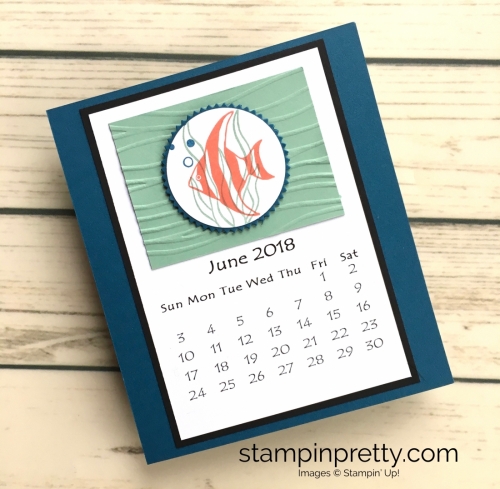 Learn how to create this CD case calendar with Stampin Up products - www.stampinpretty.com StampinUp June