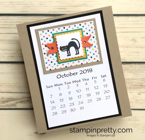 Learn how to create this CD case calendar with Stampin Up products - www.stampinpretty.com StampinUp October